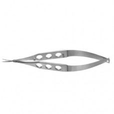 Stern-Gills Micro Scissor Curved - Sharp Tips - Extra Thin Stainless Steel, 11 cm - 4 1/2" Blade Size 10 mm 